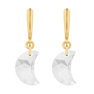 Złote kolczyki z księżycami SWAROVSKI® CRYSTAL SOTHO