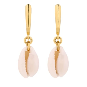 Złote kolczyki z muszelkami SOTHO