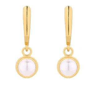 Złote kolczyki z perłą SWAROVSKI® CRYSTAL SOTHO