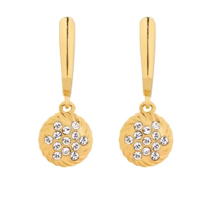 Złote kolczyki z zawieszkami SWAROVSKI® CRYSTAL SOTHO