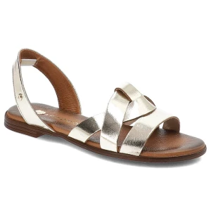 Złote Sandały Armodo Wygodne Obuwie Damskie