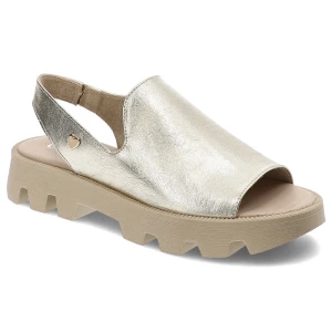 Złote Sandały Chebello Stylowe Obuwie Damskie