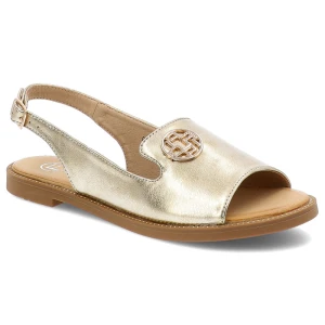 Złote Sandały Filippo Modne Obuwie Damskie
