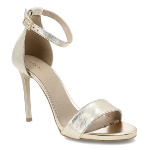 Złote Sandały Karino Eleganckie Obuwie Damskie