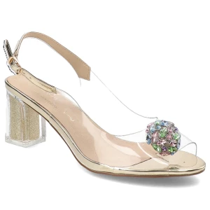 Zdjęcie produktu Złote Sandały S.Barski Eleganckie Obuwie Damskie