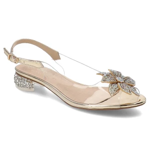 Zdjęcie produktu Złote Sandały S.Barski Eleganckie Obuwie Damskie