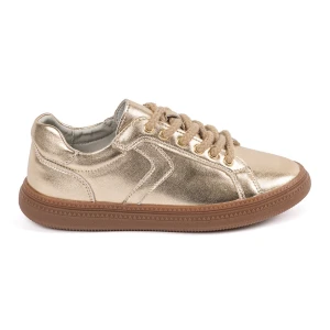 Złote sneakersy damskie skórzane Sergio Leone złoty