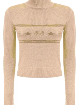 Złote Swetry dla Kobiet Chiara Ferragni Collection