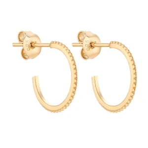 Zdjęcie produktu Złote zdobione kolczyki półkola SOTHO