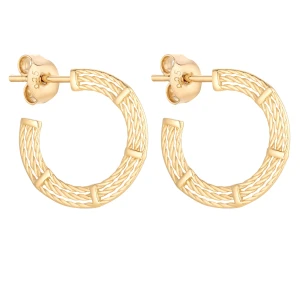 Złote zdobione kolczyki SOTHO