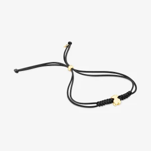 Złoto-Czarna Nylonowa Bransoletka Z Motywem Misia Sweet Dolls - Tous