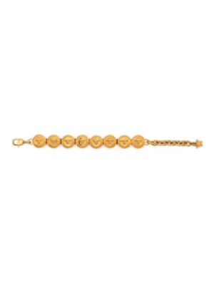 Złoty łańcuch kablowy z amuletami głowy Meduzy Versace