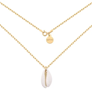 Złoty masywny łańcuszek z muszelką : Długość - 40 cm SOTHO