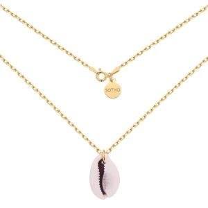 Złoty masywny łańcuszek z muszelką : Długość - 40 cm SOTHO