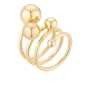 Złoty masywny pierścionek z kulkami : pierścionki - 22 SOTHO