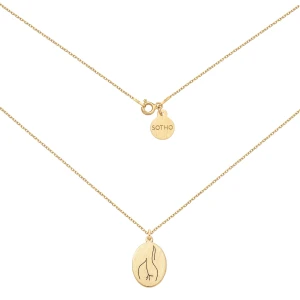 Złoty medalion Body N°7 : Długość - 45 cm SOTHO