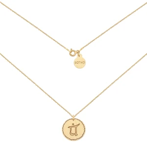 Złoty medalion z symbolem miłości : Długość - 50 cm SOTHO