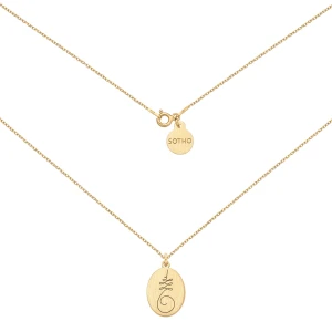 Złoty medalion  z symbolem Unalome : Długość - 50 cm SOTHO