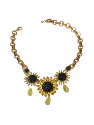 Złoty Naszyjnik z Kryształami Dolce & Gabbana