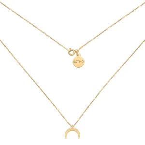 Złoty naszyjnik z księżycem : Długość - 40 cm SOTHO