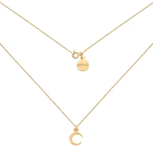 Złoty naszyjnik z księżycem : Długość - 70 cm SOTHO
