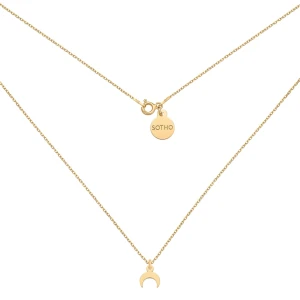 Złoty naszyjnik z małym księżycem : Długość - 60 cm SOTHO