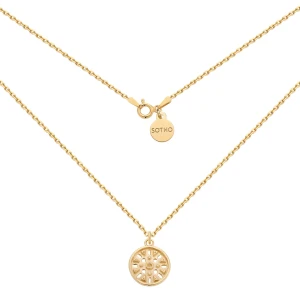 Złoty naszyjnik z medalionem : Długość - 45 cm SOTHO
