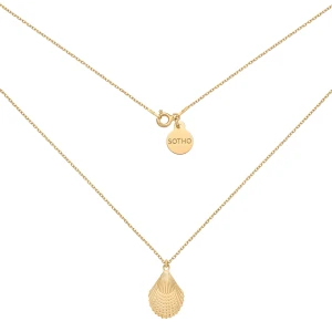 Złoty naszyjnik z muszlą : Długość - 70 cm SOTHO