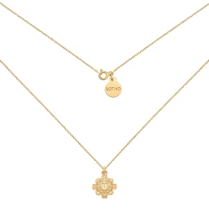 Złoty naszyjnik z rozetą : Długość - 40 cm SOTHO