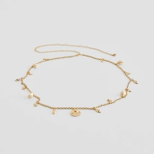 Złoty pasek z łańcuchem i muszelkami House