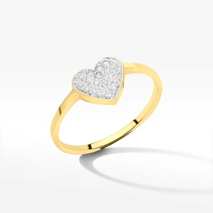 Zloty pierścionek serce wysadzane cyrkoniami Filipowicz