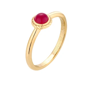 Złoty pierścionek z agatem : pierścionki - 15 SOTHO