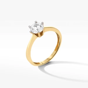 Złoty pierścionek z cyrkonią Filipowicz