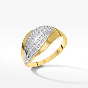 Złoty pierścionek z cyrkoniami Filipowicz