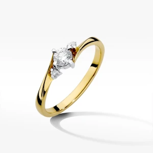 Złoty pierścionek z diamentami Filipowicz