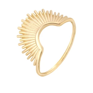 Złoty pierścionek ze słońcem : pierścionki - 11 SOTHO