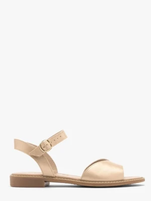 Złoty sandał z ozdobną cholewką Ryłko