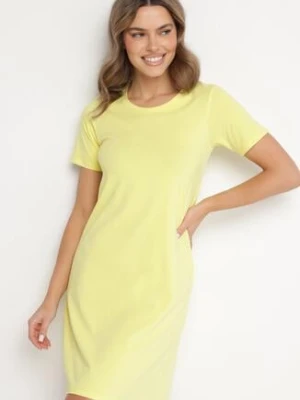 Żółta Bawełniana Sukienka o Kroju Typu T-shirt Nilisea glo-story
