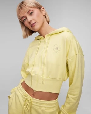 Żółta Bluza Damska Adidas By Stella Mccartney Asmc Crop Hoodie