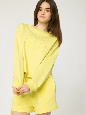 Żółta bluza dresowa z dzianiny bawełnianej Reporter