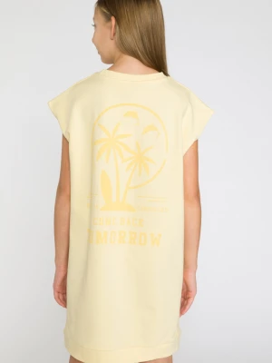 Żółta dresowa sukienka COME BACK TOMORROW Reporter