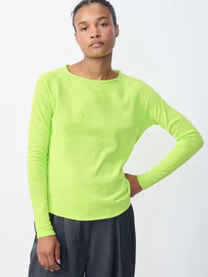 ŻÓŁTA FLUO BAWEŁNIANA BLUZKA AMERICAN VINTAGE