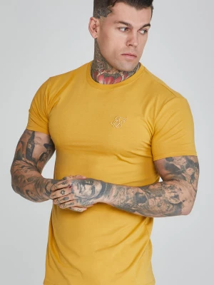 Żółta koszulka męska typu muscle fit SikSilk