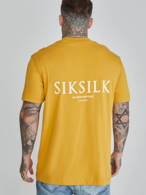 SikSilk Męska Żółta Koszulka z Grafiką