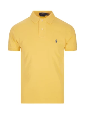 Żółta koszulka polo Custom Slim Fit Ralph Lauren