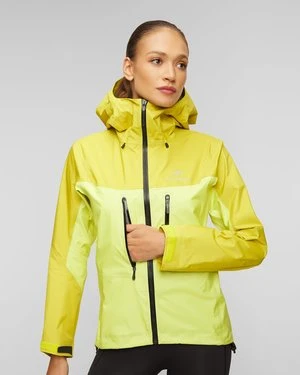 Żółta kurtka harshellowa damska Arcteryx Alpha