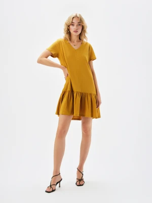 Żółta mini sukienka Top Secret