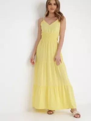 Żółta Sukienka Euneope