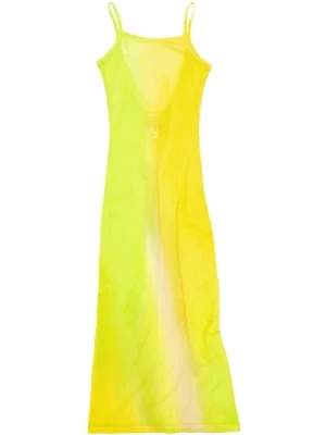 Żółta Sukienka Slip Bawełna Slim Fit Acne Studios