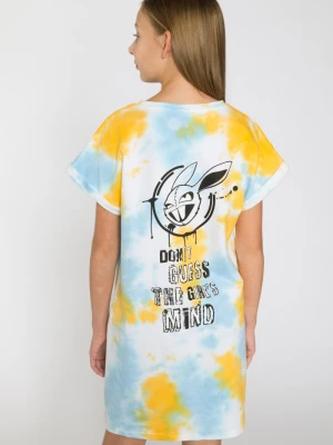 Żółta sukienka tie dye DON’T GUESS THE GIRL’S MIND Reporter